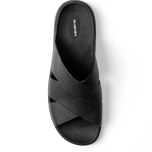 NWT Okabashi Black Men's Sandals Milan, Size XXL size 12-13 - Picture 2 of 6